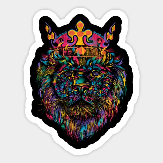 Wild King Sticker by DANDINGEROZZ